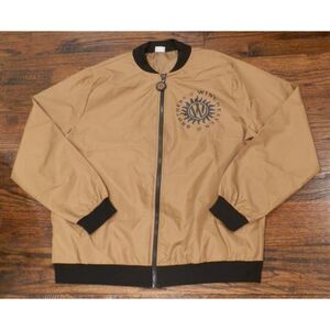 Culturefly Supernatural Winchester Bros Brown Gold Zip Jacket Men's Size Large